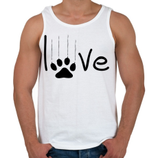 PRINTFASHION Macska szerelem - Férfi atléta - Fehér