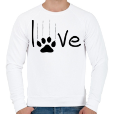 PRINTFASHION Macska szerelem - Férfi pulóver - Fehér