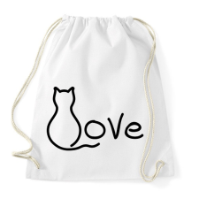 PRINTFASHION Macska szerelem - Sportzsák, Tornazsák - Fehér tornazsák