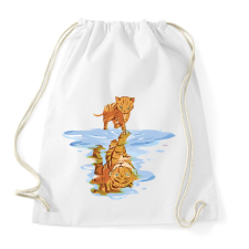 PRINTFASHION Macska-tigris - Sportzsák, Tornazsák - Fehér tornazsák