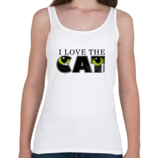 PRINTFASHION Macska zöld szemekkel világos színű termékekre - Női atléta - Fehér