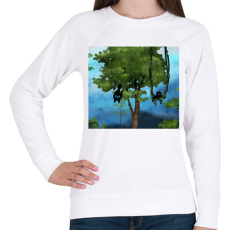 PRINTFASHION macskák - Női pulóver - Fehér