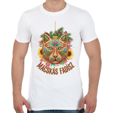 PRINTFASHION macskás fadísz - Férfi póló - Fehér férfi póló