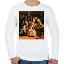 PRINTFASHION Macskás festmény - Férfi hosszú ujjú póló - Fehér férfi póló