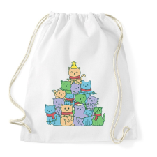 PRINTFASHION Macskás karácsonyfa - Sportzsák, Tornazsák - Fehér tornazsák