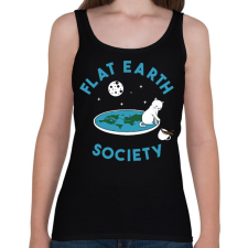 PRINTFASHION Macskás lapos-föld - Női atléta - Fekete női trikó