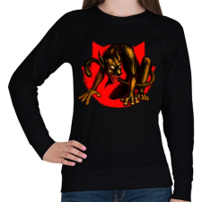 PRINTFASHION Macskaszörny - Női pulóver - Fekete női pulóver, kardigán