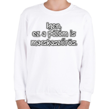 PRINTFASHION Macskaszőrös - Gyerek pulóver - Fehér gyerek pulóver, kardigán