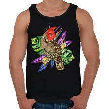 PRINTFASHION Madár  - Férfi atléta - Fekete atléta, trikó