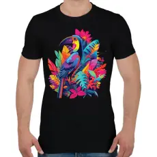 PRINTFASHION Madár  - Férfi póló - Fekete