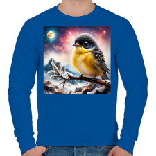 PRINTFASHION Madár - Férfi pulóver - Királykék férfi pulóver, kardigán