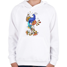 PRINTFASHION Madár - Gyerek kapucnis pulóver - Fehér gyerek pulóver, kardigán