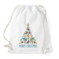 PRINTFASHION Madár karácsonyfa - Sportzsák, Tornazsák - Fehér tornazsák
