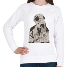 PRINTFASHION Madár koponya - Női pulóver - Fehér