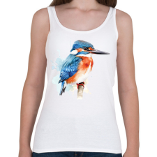 PRINTFASHION madár - Női atléta - Fehér női trikó