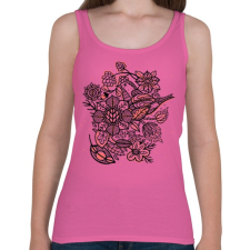 PRINTFASHION Madár - Női atléta - Rózsaszín női trikó