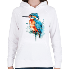 PRINTFASHION madár - Női kapucnis pulóver - Fehér női pulóver, kardigán