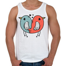 PRINTFASHION Madár szerelem - Férfi atléta - Fehér atléta, trikó