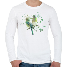 PRINTFASHION madarak - Férfi hosszú ujjú póló - Fehér férfi póló