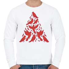 PRINTFASHION Madaras Karácsonyfa - Férfi pulóver - Fehér férfi pulóver, kardigán