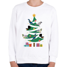 PRINTFASHION Madaras karácsonyfa - Gyerek pulóver - Fehér gyerek pulóver, kardigán