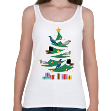 PRINTFASHION Madaras karácsonyfa - Női atléta - Fehér női trikó