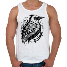 PRINTFASHION madárka - Férfi atléta - Fehér atléta, trikó