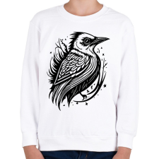 PRINTFASHION madárka - Gyerek pulóver - Fehér gyerek pulóver, kardigán