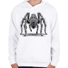 PRINTFASHION Madárpók / Tarantula / Pók rajz - Gyerek kapucnis pulóver - Fehér gyerek pulóver, kardigán