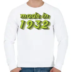 PRINTFASHION made-in-1932-green-grey - Férfi pulóver - Fehér