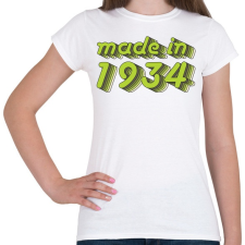 PRINTFASHION made-in-1934-green-grey - Női póló - Fehér női póló