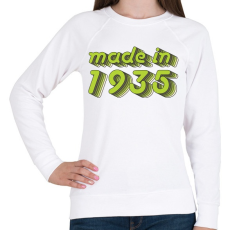PRINTFASHION made-in-1935-green-grey - Női pulóver - Fehér
