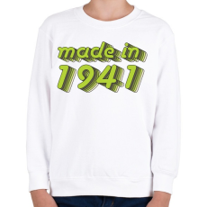 PRINTFASHION made-in-1941-green-grey - Gyerek pulóver - Fehér
