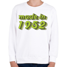 PRINTFASHION made-in-1952-green-grey - Gyerek pulóver - Fehér