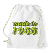 PRINTFASHION made-in-1955-green-grey - Sportzsák, Tornazsák - Fehér tornazsák