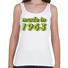 PRINTFASHION made-in-1963-green-grey - Női atléta - Fehér női trikó
