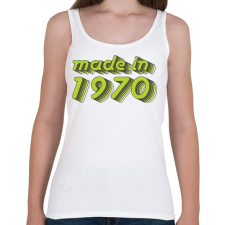 PRINTFASHION made-in-1970-green-grey - Női atléta - Fehér női trikó