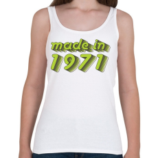 PRINTFASHION made-in-1971-green-grey - Női atléta - Fehér