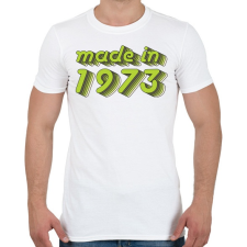 PRINTFASHION made-in-1973-green-grey - Férfi póló - Fehér férfi póló