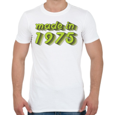 PRINTFASHION made-in-1975-green-grey - Férfi póló - Fehér férfi póló