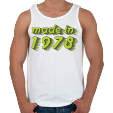 PRINTFASHION made-in-1978-green-grey - Férfi atléta - Fehér