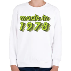 PRINTFASHION made-in-1978-green-grey - Gyerek pulóver - Fehér