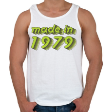 PRINTFASHION made-in-1979-green-grey - Férfi atléta - Fehér