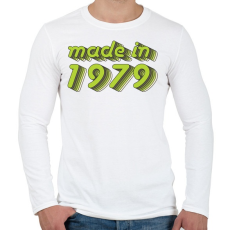 PRINTFASHION made-in-1979-green-grey - Férfi hosszú ujjú póló - Fehér