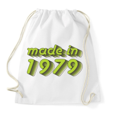 PRINTFASHION made-in-1979-green-grey - Sportzsák, Tornazsák - Fehér tornazsák