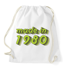 PRINTFASHION made-in-1980-green-grey - Sportzsák, Tornazsák - Fehér tornazsák