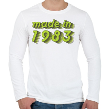PRINTFASHION made-in-1983-green-grey - Férfi hosszú ujjú póló - Fehér férfi póló