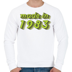 PRINTFASHION made-in-1983-green-grey - Férfi pulóver - Fehér