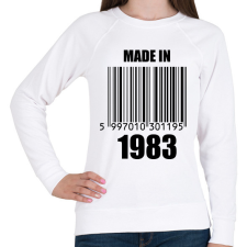 PRINTFASHION Made in 1983 - Női pulóver - Fehér női pulóver, kardigán