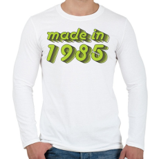 PRINTFASHION made-in-1985-green-grey - Férfi hosszú ujjú póló - Fehér